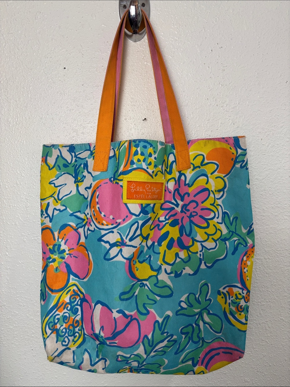 Lilly Pulitzer for Estée Lauder Floral Beach Tote Bag Resort Pool Shopper